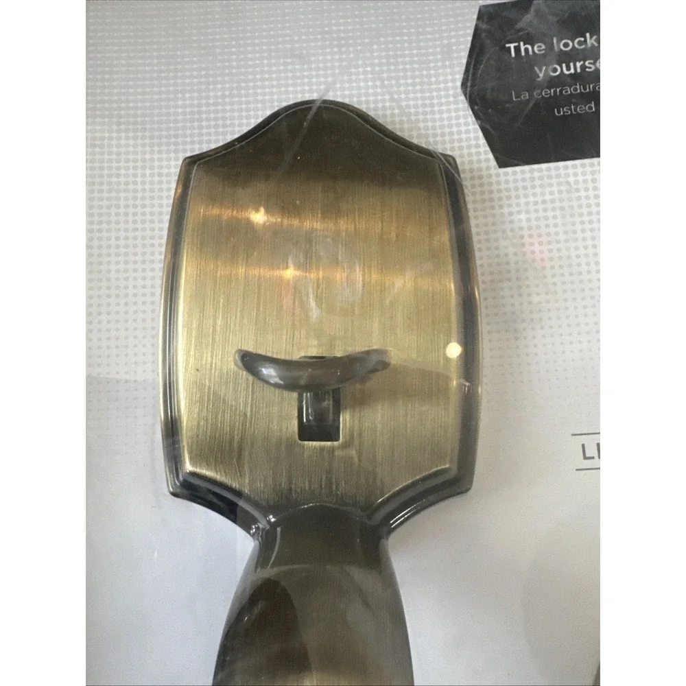 Kwikset Belleview Single Cylinder Antique Brass Handle Set‎ 96870 098